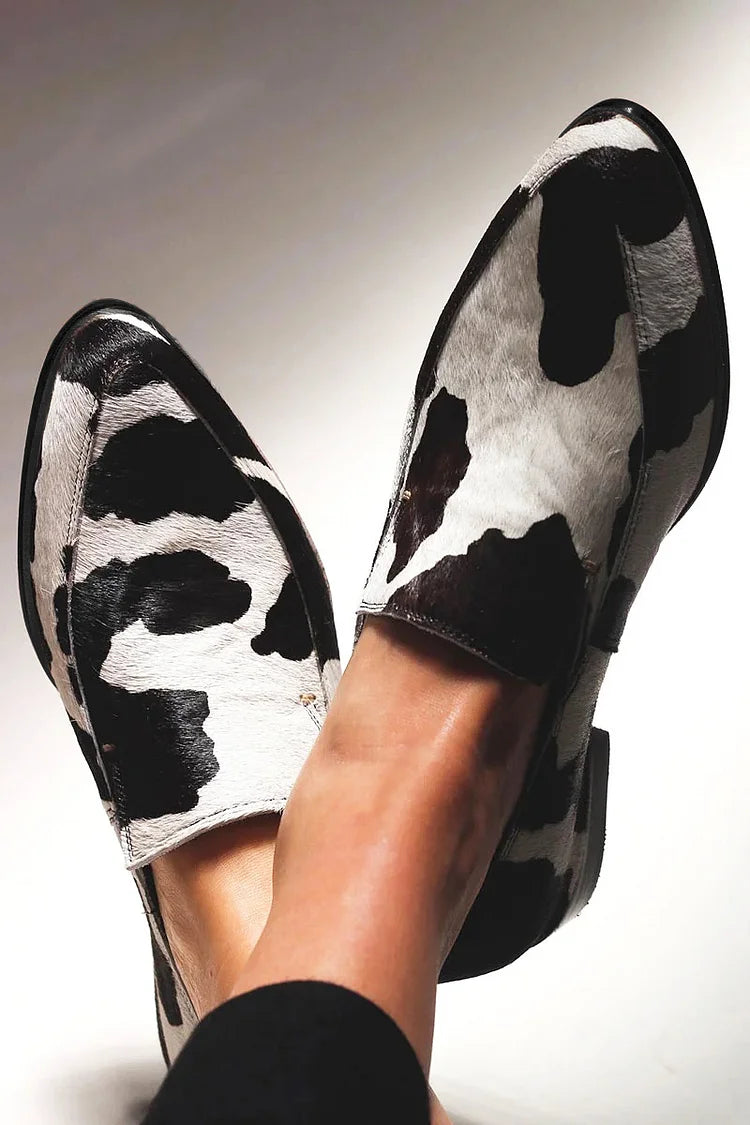 Dakota – Cow Print Loafers