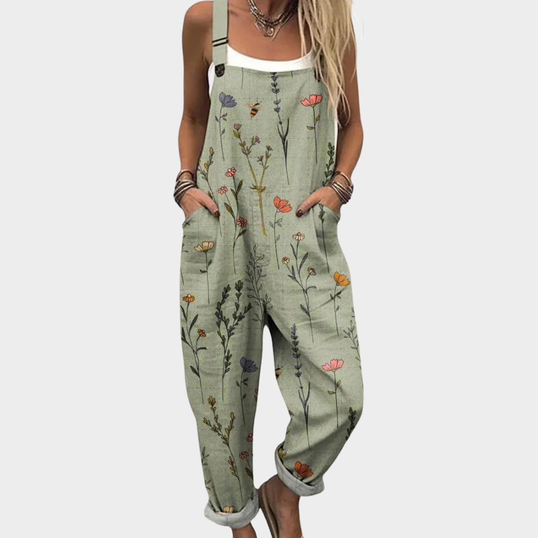 Comfortable Printed Dungarees