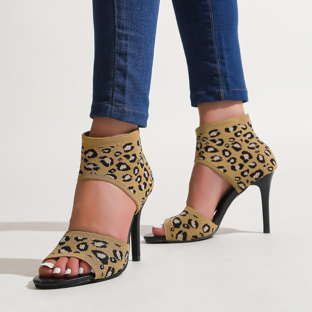 Savannah – Stretch Knit High Heel Sandals