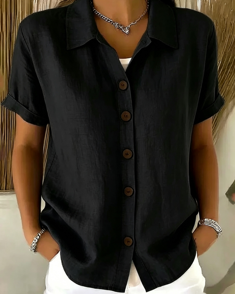 Stella Button Front Blouse