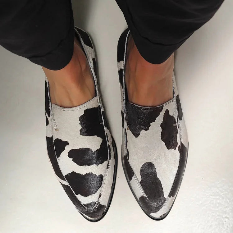 Dakota – Cow Print Loafers