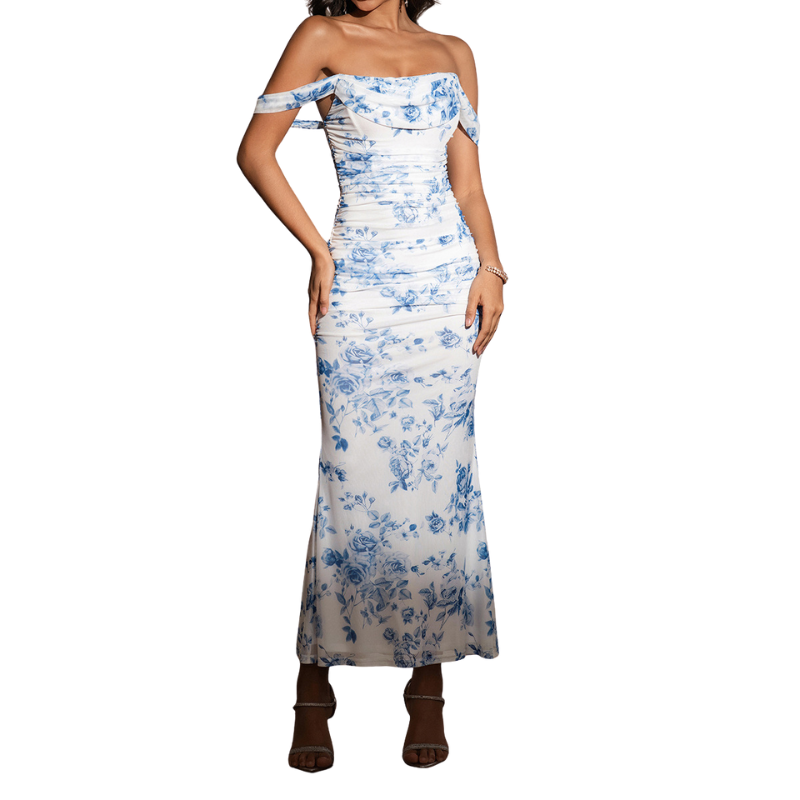 PRIMROSE™ – Stylish One-Shoulder Corset Mesh Dress