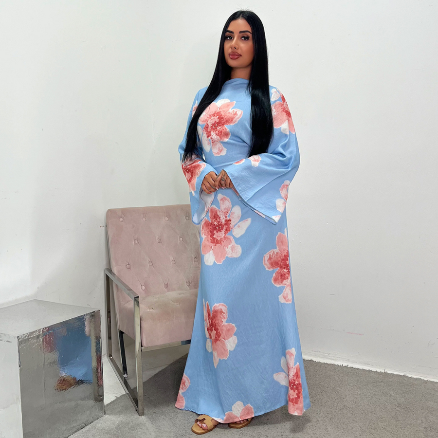 ALON™ – Modest Floral Loose Fit Maxi Dress