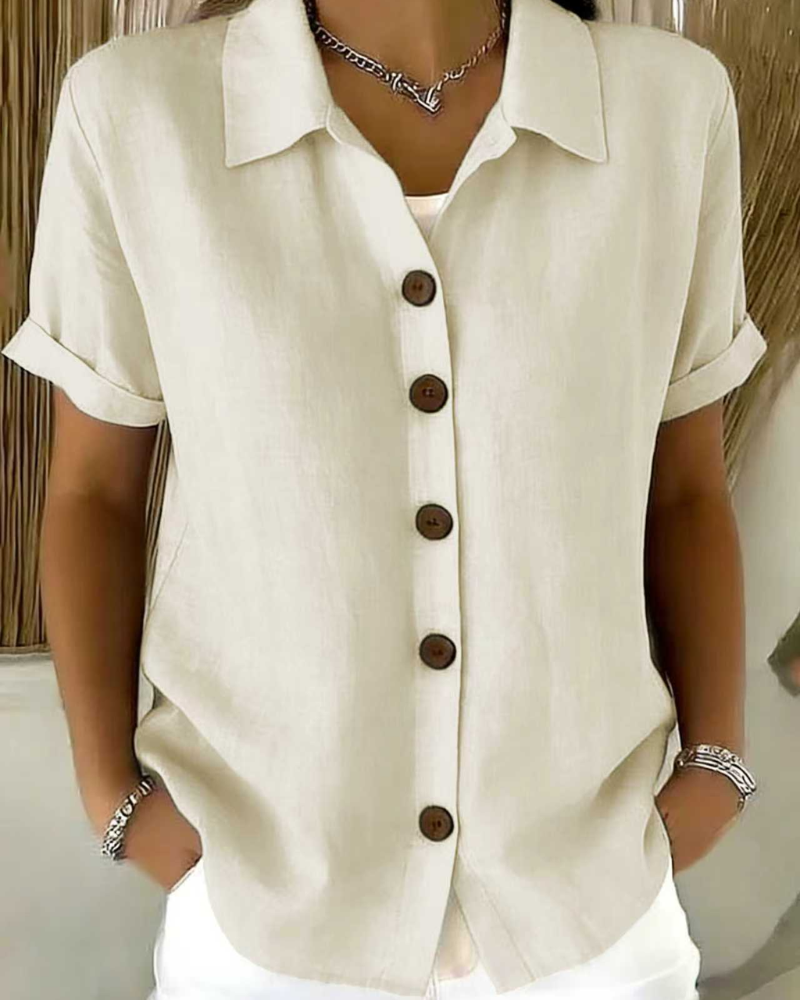 Stella Button Front Blouse