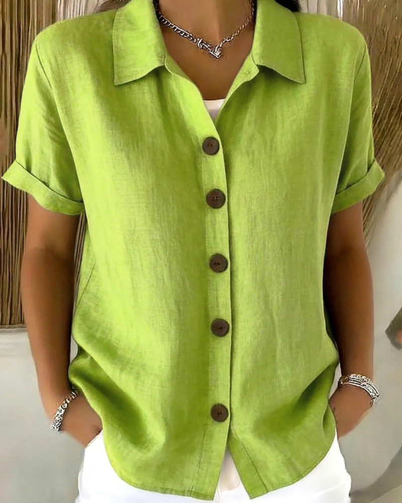 Stella Button Front Blouse