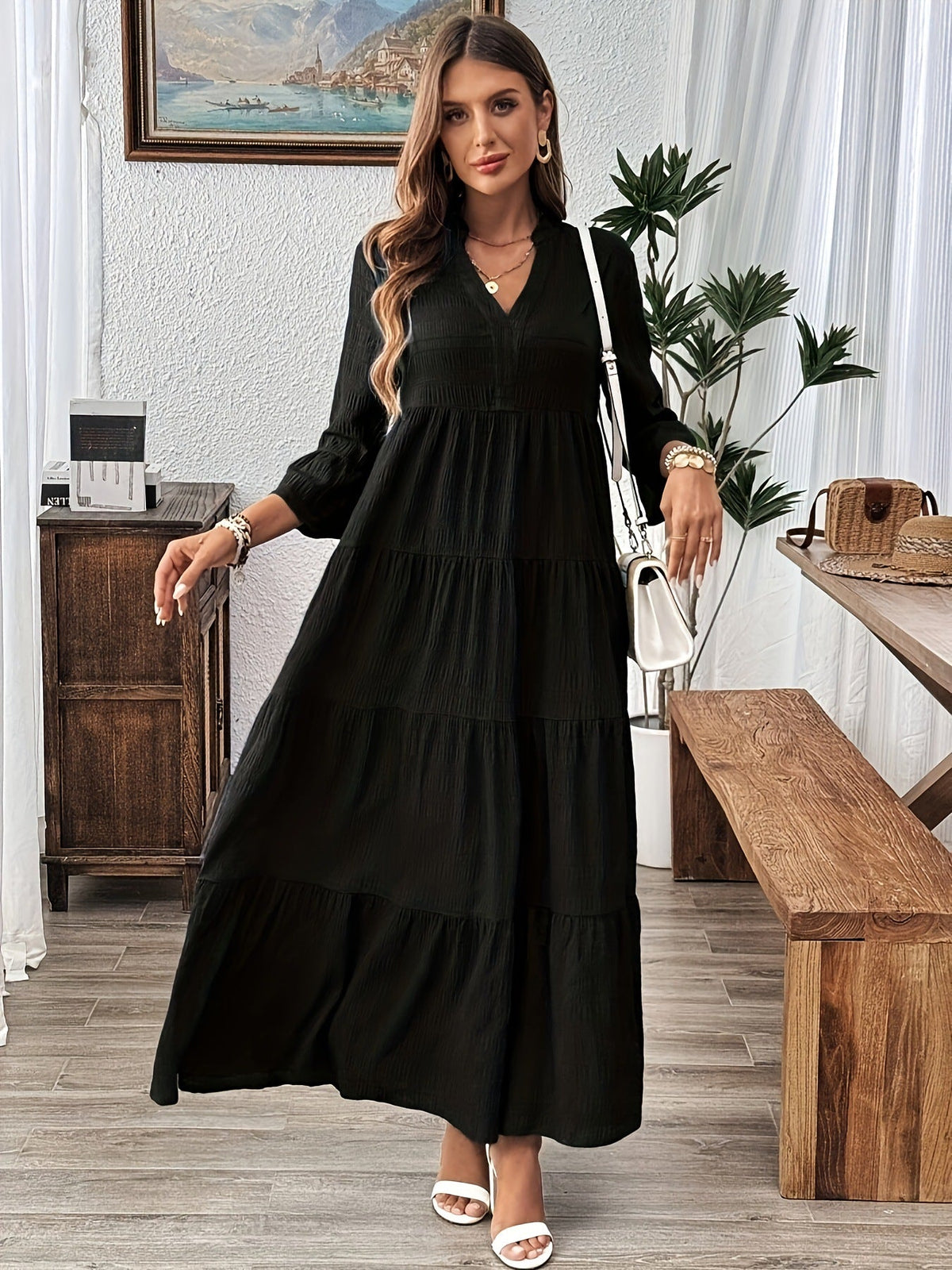STELLA™ - Casual V-Neck Summer Maxi Dress