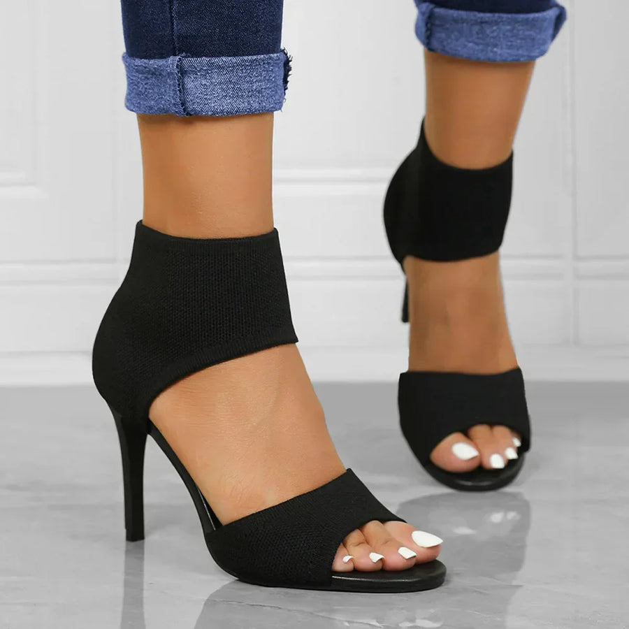 Savannah – Stretch Knit High Heel Sandals