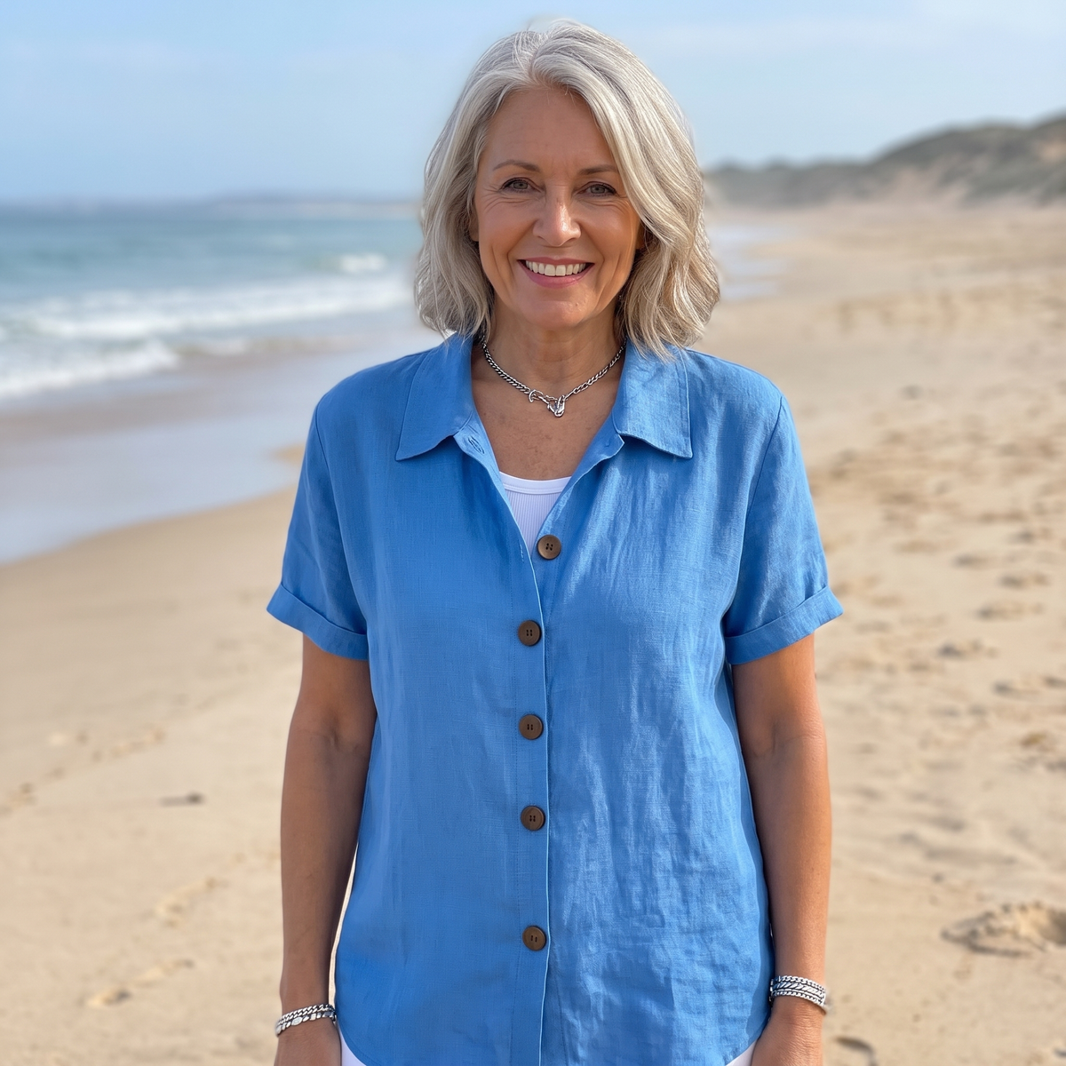 Stella Button Front Blouse